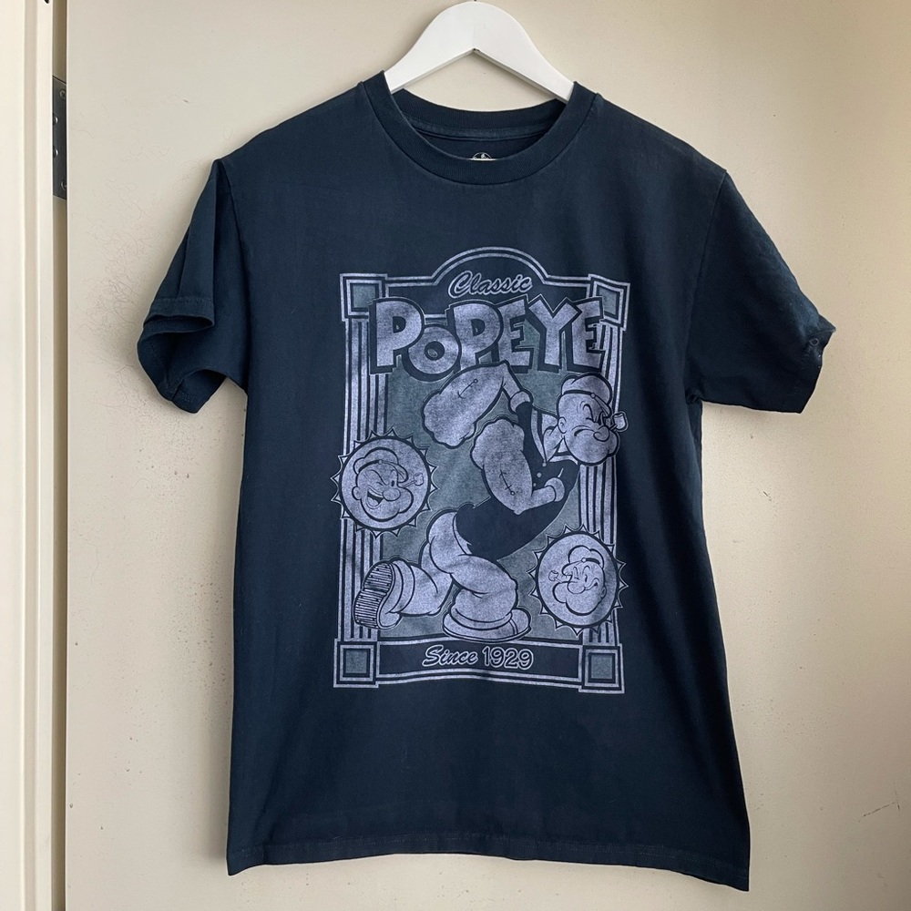 Navy Popeye Graphic T- Shirt